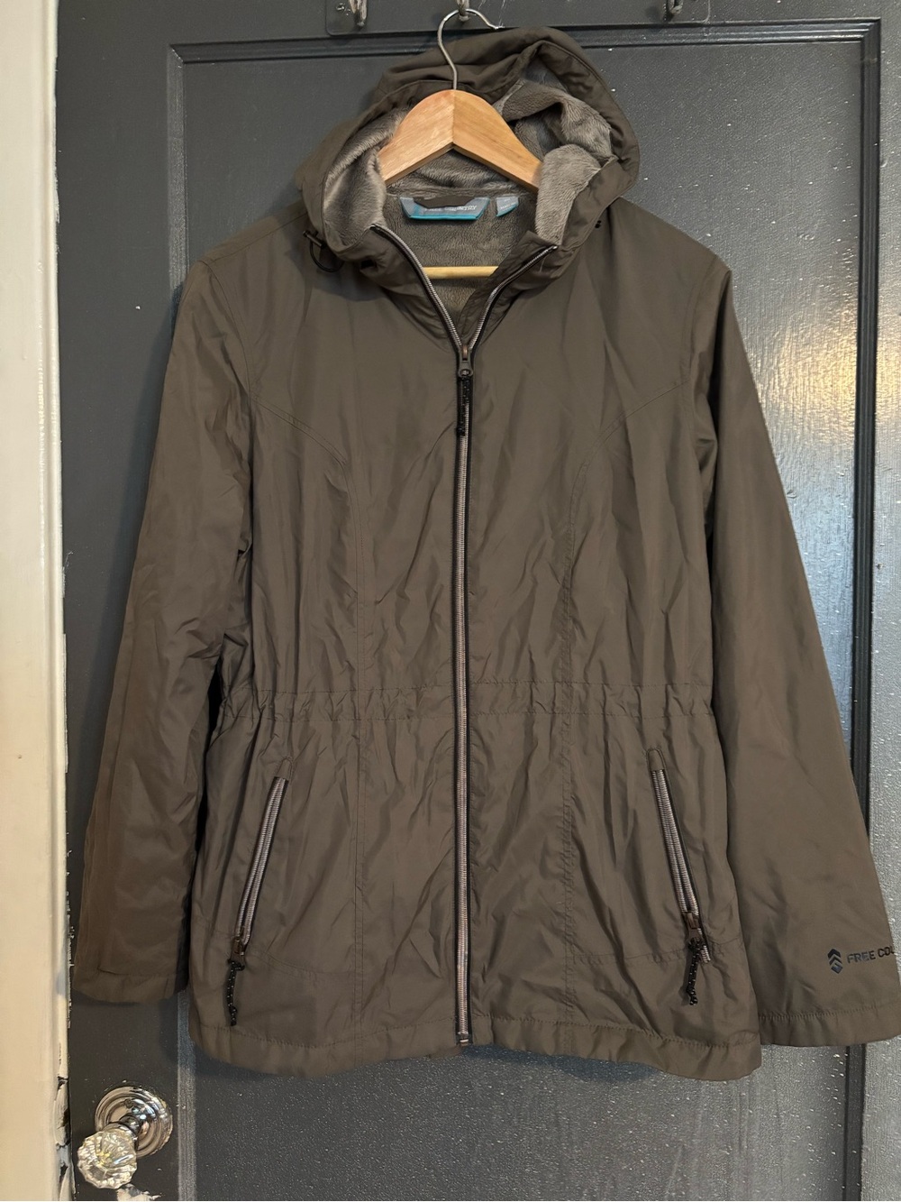 Free Country Women’s brown Hooded Teddy-Lined Jacket